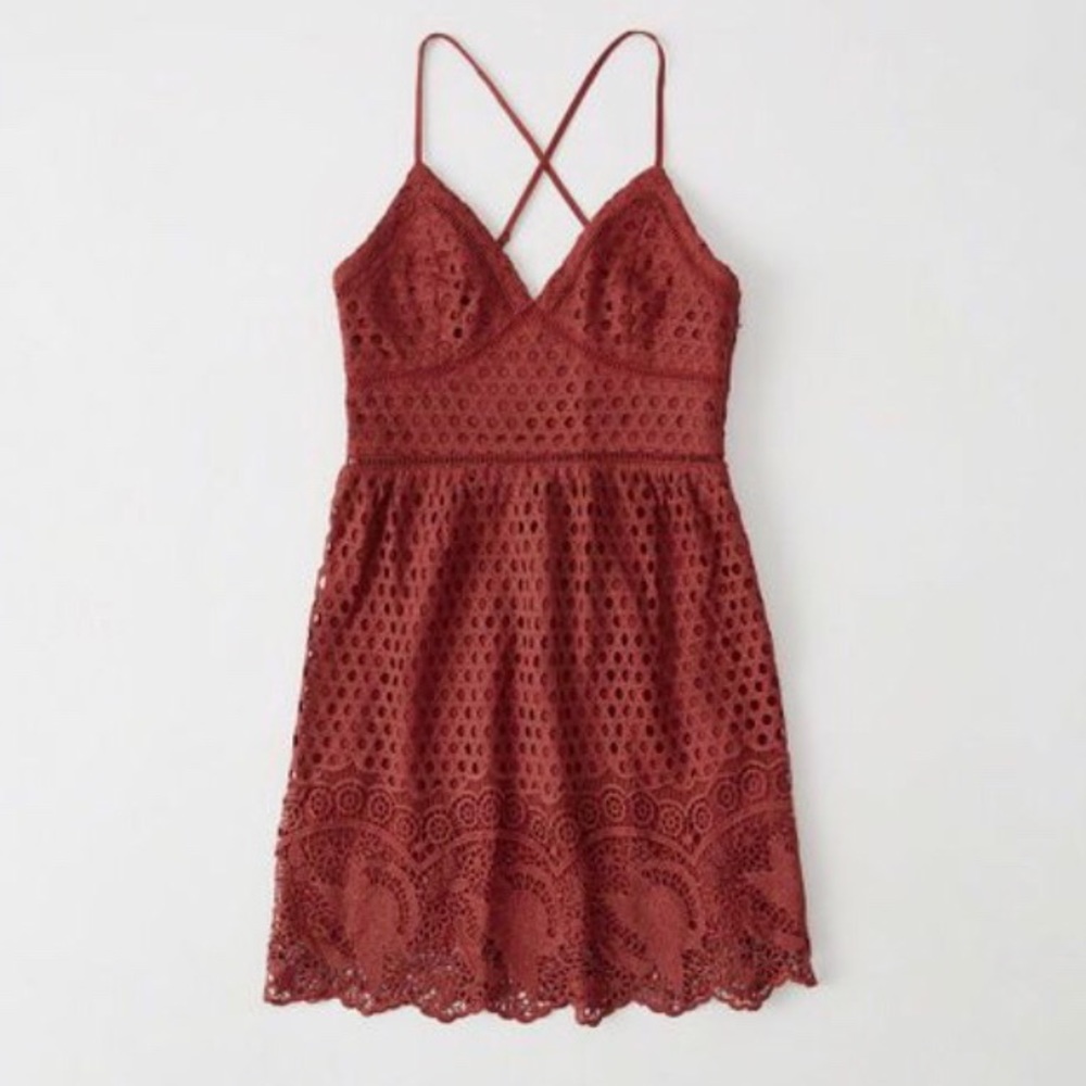 Red Lace Summer Dress